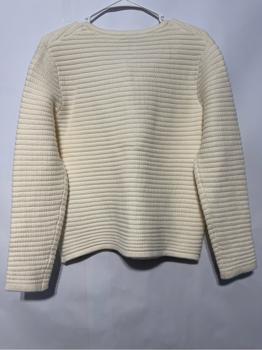 Hilary Radley Cream Button Front Cardigan NWT Size Medium - Picture 3 of 10